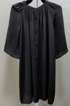 PLST ダークグレー 半袖 シャツ ボタン付き　Sサイズ