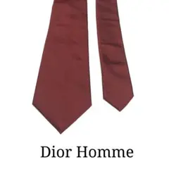 ☆即購入OK☆Dior Homme 無地 ネクタイ(ワインレッド)