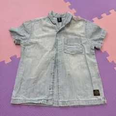 H&M 半袖デニム風シャツ 122 6-7Y キッズ　zara 男の子