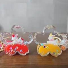 花型アクリルキーホルダー各1個