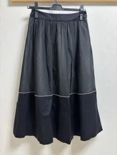 未使用 新品 blancvert コットン マキシスカート 36 黒