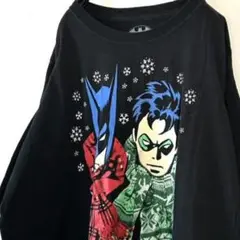 バットマン BATMAN マフラー Tシャツ XL ブラック 黒 古着