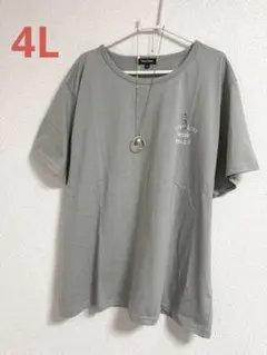 大きいサイズ 新品 胸元ロゴ Tシャツ 4L