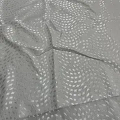 カーテン生地ハギレ　シルバー光沢有り　150cm x 330cm