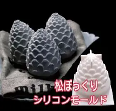③　松ぼっくり クリスマス キャンドル　シリコンモールド　シリコン型　セメント