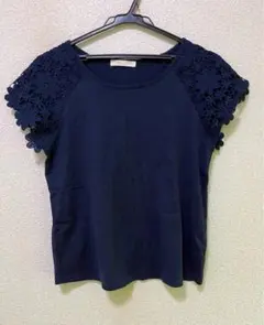 ショコラフィネ ローブ　ネイビー 半袖Tシャツ フリーサイズ