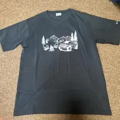 Columbia 山と車のグラフィック Tシャツ L