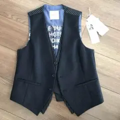 EACH×OTHER イーチアザー ウールベスト ネイビー 新品