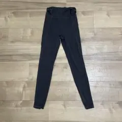 Yomoment レギンス ダークグレー リボンデザイン