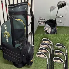 メンズゴルフクラブセット　【PRGR】【RIVER COURSE】ヘッドカバー付