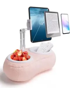 タブレットスタンド 寝ながら SHUWEI 抱き枕スタンド ピンク
