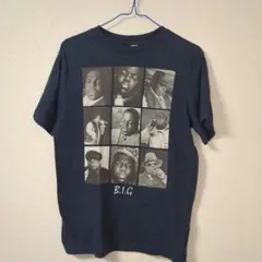 B.I.G. フォトコラージュ Tシャツ ダークブルー