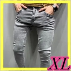 デニム グレー メンズ XL ボトムス スキニー パンツ