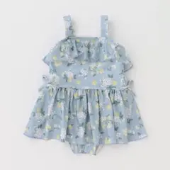 80-90 petit main 花柄 水着 スイムキャップ 3点セット