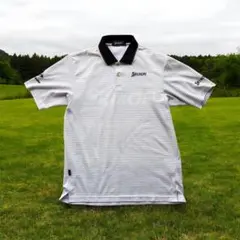 Srixon スリクソン ホワイトストライプ ポロシャツ Mサイズ
