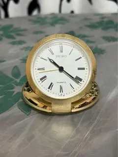 SEIKO ゴールド 置時計 クォーツ
