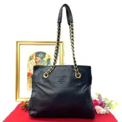 ❣️✨ 良品 PRADA レザー チェーントートバッグ 正規品 ✨❣️