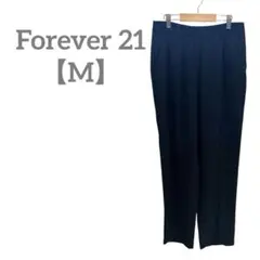 匿名配送✨Forever 21 【M】スラックス パンツ ブラック 無地