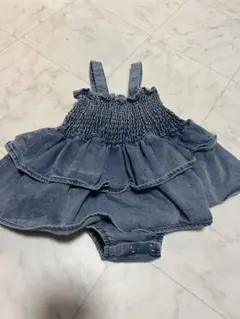 デニム ロンパース サロペット
