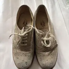 【格安】Hush Puppies ベージュ スエード オックスフォード　23cm
