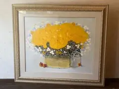 あき 星＊平山講平 花瓶の黄花図 油絵 インテリア額縁 F20 直筆サイン m88950054906_1.jpg?1722043013