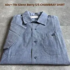 【デッドストック】60s Glenn Berry 半袖シャンブレーシャツ M