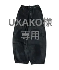 【Chikashitsu+】coating damage wide denim