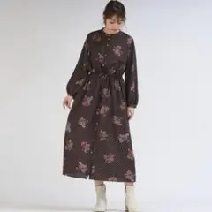 アンティークペイズリープリントワンピース　ドロワットロートレアモン　M