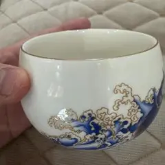 波模様の陶器茶碗1