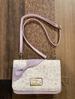 新品　すみっコぐらし　お財布ショルダー　ショルダーバッグ　斜め立体リボン