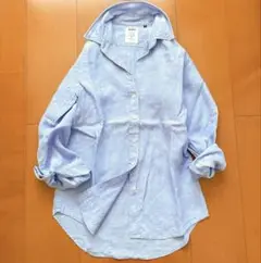 美品⚑ シップス　フランダース リネン スキッパーシャツ　日本製　36