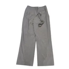SAVOY CLOTHING SHOP リボンタイ付グレーワイドスラックス