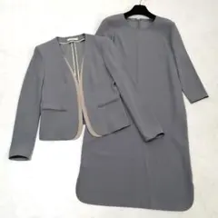美品✨ ベイジ　シンディ　セットアップ　ダブルカラー　ワンピ―ス　6　近年　灰