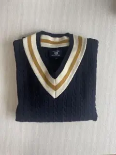 ネイビー Vネック ニット セーター
