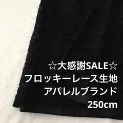 S2X/8015◆250cm 感謝祭/ポリレーヨン混フロッキーレース生地