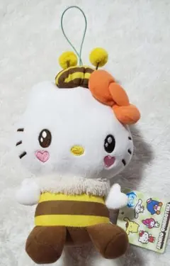 ハローキティ♥　ミツバチコスチューム　マスコット　ぬいぐるみ