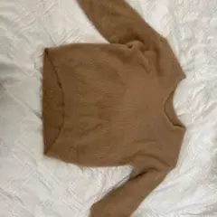フワフワ ベージュ 長袖ニット