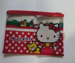 ハローキティ ジッパーポーチ 赤