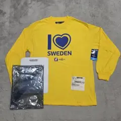【未使用】EURO2016 スウェーデン代表　カットソー　M　イエロー　ロンT