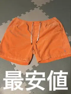 POLO RALPH LAUREN オレンジ コーデュロイ ショートパンツ XL