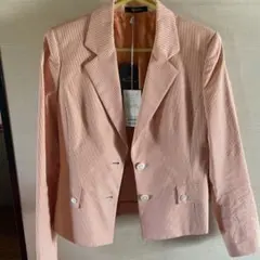 【新品未使用】Aquascutum テーラードジャケット オレンジストライプ