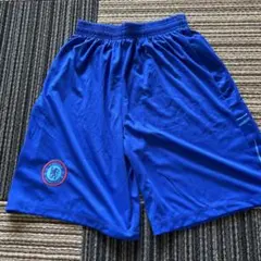 ジュニア　チェルシーマーク入り ハーフパンツ 青