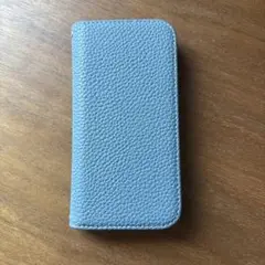 HanaRo iPhone16 ブルーリン×グレー バイカラー 手帳型ケース