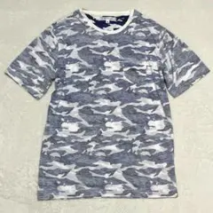 フラッシュリポート◇迷彩柄 Tシャツ カモフラ カットソー 半袖 派手柄 M