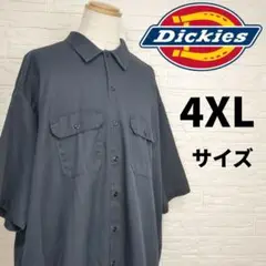 Dickies ワークシャツ オーバーサイズ 半袖 4XL ダークブルー
