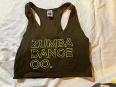 ZUMBA ダンス用クロップトップ オリーブグリーン