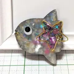 マンボウ　レジンヘアゴム　雲の向こう　カラフルな夜空
