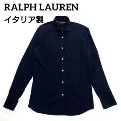 RALPH LAUREN イタリア製 ストレッチ 黒シャツ ブラック 長袖シャツ