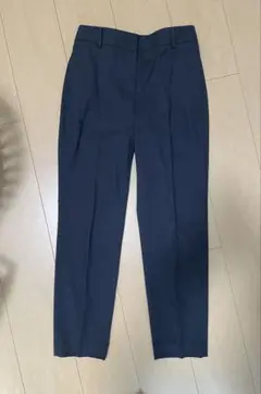 PLST プラステ　スティックパンツ　リネンブレンドスティックパンツ　ネイビー