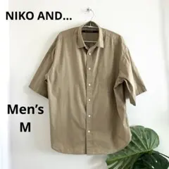 【ニコアンド】niko and メンズ 半袖 シャツ ベージュ M